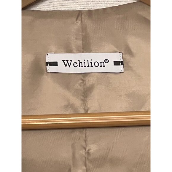 Wehilion Men's  Size M Champagne Formal Jacket Vest 4 Button Front - Picture 11 of 13